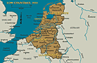 I Paesi Bassi 1933; evidenziata in giallo, Amsterda...