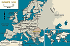 یورپ 1933، رومانیہ کو دکھایا گیا ہے