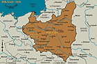 بولندا 1933، مع توضيح مكان بيوتركوف تريبيونالسكي