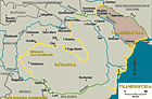 Romania 1942; in evidenza, la Transnistria