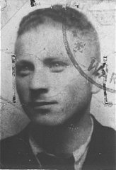 False identification card photo of Benjamin Miedzyrzecki...