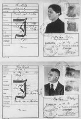 Passaportes emitidos para um casal de judeus alemãe...