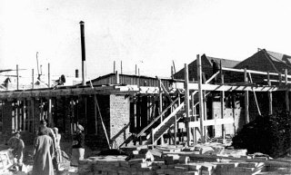 Construction of Oskar Schindler's armaments factory...