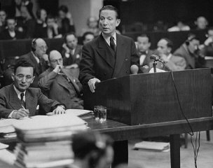 Lawyer Joseph Kaufman speaks for the prosecution during...