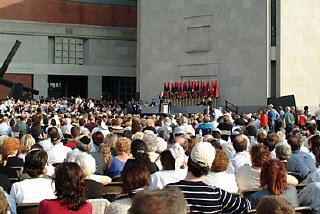 View of a ceremony held during the Museum's Tribute...
