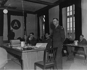 The American prosecution team at the Mauthausen concentration...