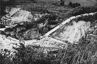 The quarry of the Mauthausen concentration camp.