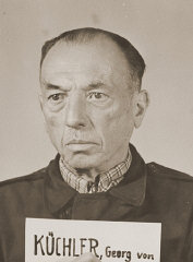 Mug shot of former German Field Marshal Georg von Küchler...