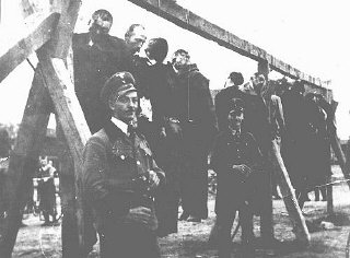 The execution by hanging of Serbs and Jews in the Banat...