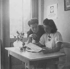 Margot Stein and Mrs. Zimmer, the wife of a physician...