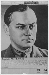 Retrato de Alfred Rosenberg. Pertenece a una colección...