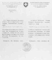 تأشيرة أمن أصدرت من قبل القنصلية السويسرية في بودابست...