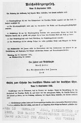 Sampel dari UU Ras Nuremberg (UU Kewarganegaraan Reich...