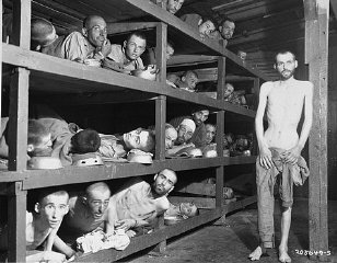 Former prisoners of the "little camp" in...