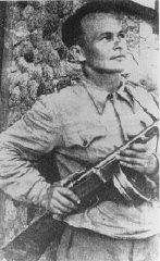 Shmerke Kaczerginski, un partisano judío en el área...