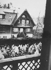 Clandestine photograph, taken by a German civilian...