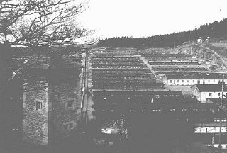 View of the Flossenbürg concentration camp after liberation...