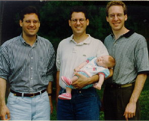 Thomas's three sons, Robert, John (holding daughter...