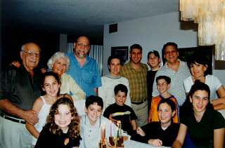 The extended Derman family.  Top row, left to right:...