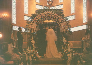 Wedding of Blanka's daughter, Shelly, in 1974 at a...