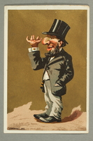 Caricature of a Jewish man in a top hat with exaggerated facial ...