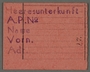 Work assignment slip from the Kovno ghetto for labor in German army quarters