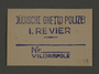 Permit stamp impression from the Jewish Ghetto Police, Precinct 1, of the Kovno ghetto