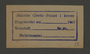 Stamp permit of the Jewish Ghetto Police, Precinct 1, of the Kovno ghetto