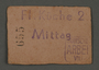Coupon for airport meals from the Labor Office in the Kovno Ghettto