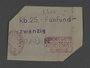 Scrip issued to female workers in the Kovno ghetto