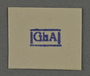 Ink stamp impression from an administrative department of the Kovno ghetto