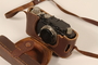 Leica camera and leather camera case