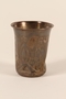 Etched kiddush cup received in exchange for bread