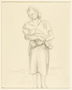 Drawing of a woman holding a baby by a German Jewish internee