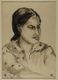 Portrait of a young Hindu woman by a German Jewish internee