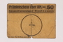 Mauthausen labor camp scrip, 50 pfennig reichmark note