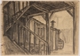Drawing of her hiding place by a Jewish teenager