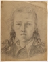 Self portrait with braids by a Jewish teenager in hiding