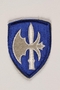 US Army 65th Infantry Division shoulder sleeve patch with a white halberd on a blue field