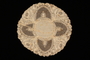 Lace doily with net semi-circles and floral design recovered by Dutch Jewish family