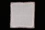 Embroidered white handkerchief with crochet border brought with a Polish Jewish emigre