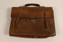 Leather briefcase used to hold family papers by Jewish refugees