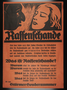 Nazi propaganda poster advertising a special issue of "Der Stuermer" on Rassenschande [Race Pollution]