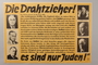 Anti-Semitic propaganda poster with pictures of several prominent Jewish figures