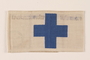Blue cross armband worn by a Jewish Russian nurse caring for refugee children