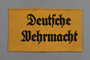 Yellow civilian Deutsche Wehrmacht armband acquired by a US soldier