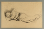 Drawing of a sleeping man created by a Hungarian Jewish musician in Drancy internment camp