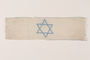 White armband with a blue embroidered Star of David worn in the Drzewica ghetto