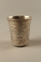 Silver kiddush cup with scenes of Lublin entrusted to a Gentile neighbor