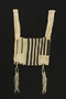 Black and white striped wool tallit katan found postwar by a Polish Jewish man